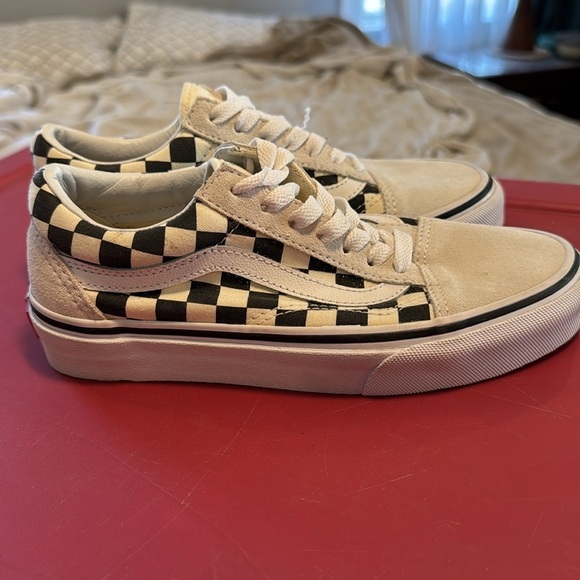 Vans old school, black and white checkered, suede toe heel men’s 3.5 women’s 5 - Picture 6 of 12